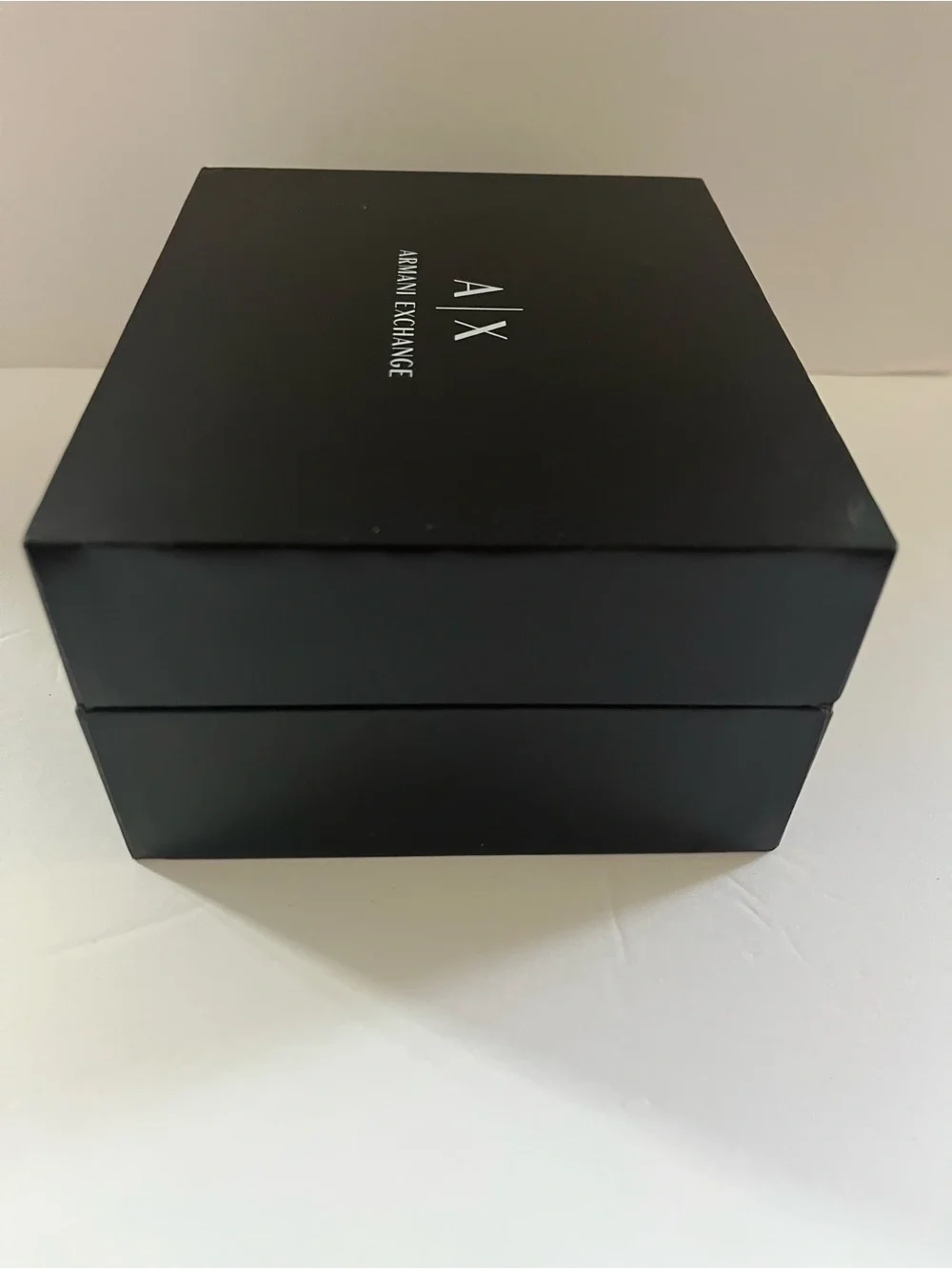 Armani Exchange Black Stainelss Steel Watch  & Matching Leather Bracelet Set NEW